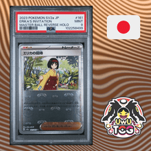 PSA 9 MINT Erika's Invitation 161 JPN Pokemon Masterball Reverse Holo SV2a - UwU TCG